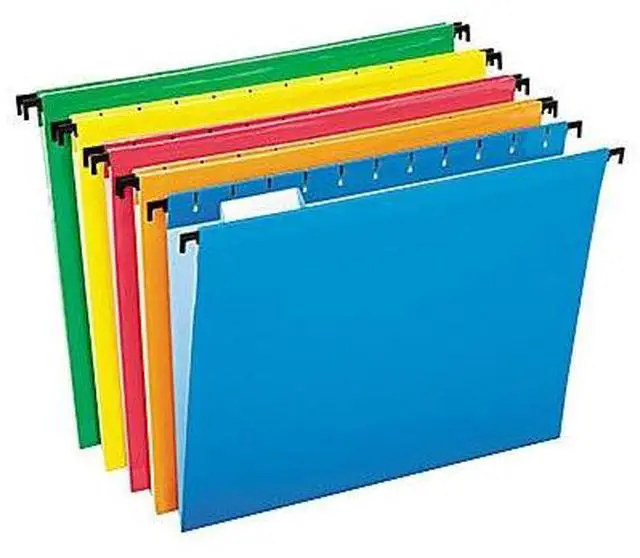Alt view image 4 of 20 - Pendaflex Poly Laminate Hanging Folders Letter 1/5 Tab Assorted 20/Box