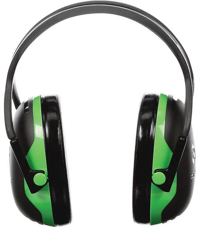Alt view image 3 of 12 - 3M - X1A - 22dB Over-the-Head Ear Muffs, Black, Green