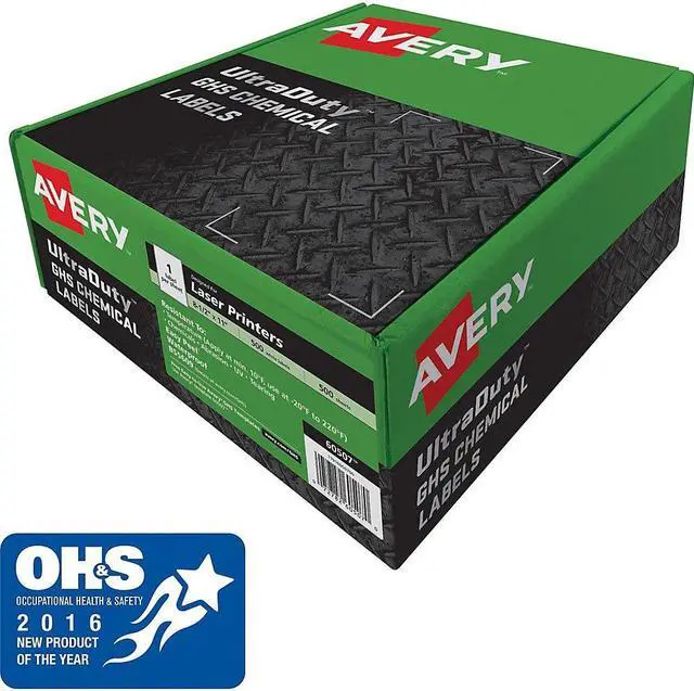Alt view image 8 of 17 - Avery Dennison - 7278260507 - Full-Sheet UltraDuty GHS Chemical Labels, Laser, 8 1/2 x 11, White, 500/Box