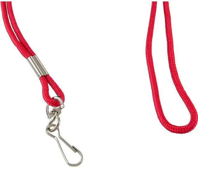 Alt view image 5 of 7 - Baumgartens Standard Lanyard, With Hook, 36" L, Nylon, Red 68902