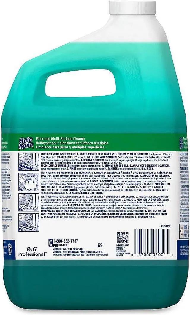 Alt view image 18 of 19 - Liquid Floor Cleaner, 1 gal. Bottle, 3/Carton