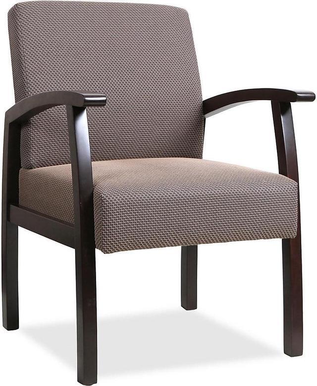 Main image of Lorell Guest Chairs 24"x25"x35-1/2" Taupe/Espresso frame 68554
