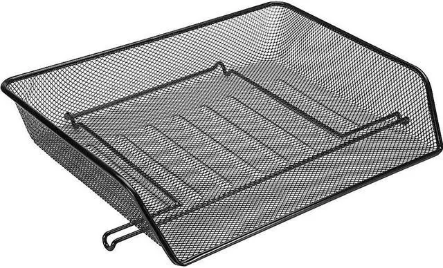 Alt view image 2 of 6 - Lorell Letter Tray Side Load 14-1/4"x10-3/4"x3" Black Mesh 84154