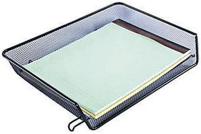 Alt view image 4 of 6 - Lorell Letter Tray Side Load 14-1/4"x10-3/4"x3" Black Mesh 84154