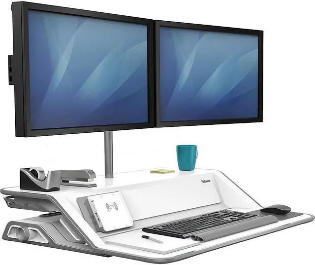 Alt view image 5 of 20 - FELLOWES 8080201 Lotus DX Sit Stand Workstation