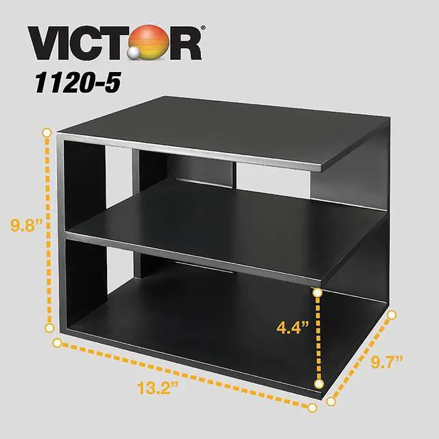 Alt view image 5 of 13 - Victor Technology LLC Corner Shelf 13-1/5"x9"x9-4/5" Black 11205