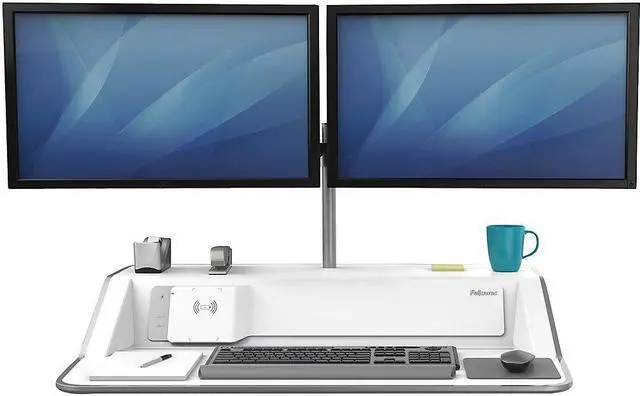 Alt view image 8 of 20 - FELLOWES 8080201 Lotus DX Sit Stand Workstation