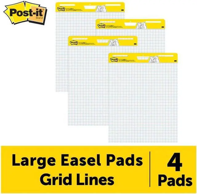 Alt view image 14 of 20 - Post-it®   Self-Stick Easel Pad, 25 x 30, White, 30 Sheets/Pad, 4 Pads/Pack