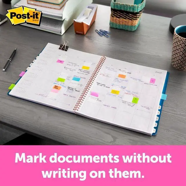 Alt view image 8 of 20 - Post-it Page Flag Value Pack Assorted Colors 200 Flags & Highlighter w/50 Flags
