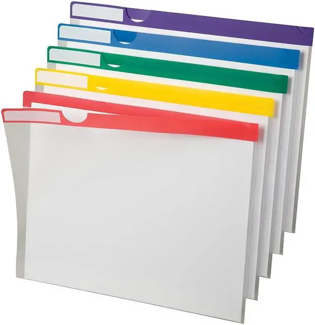 Alt view image 3 of 9 - Pendaflex Clear Poly Index Folders Letter Assorted Colors 10/Pack 50981