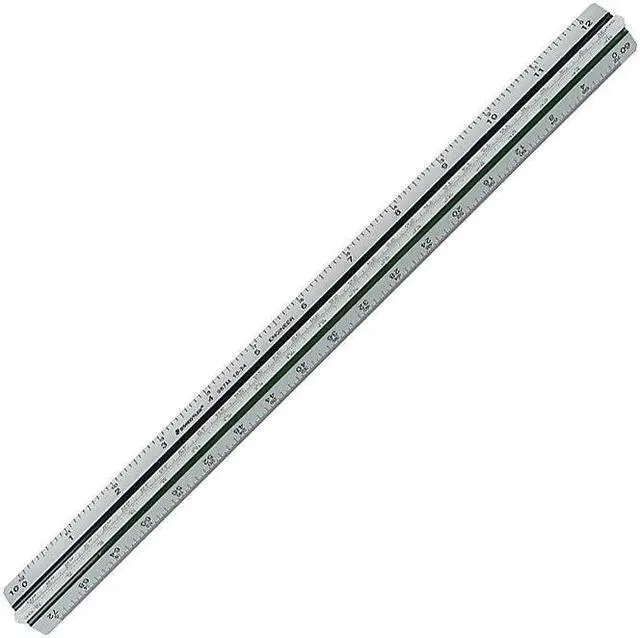Alt view image 5 of 13 - Staedtler Engineers Pro Triangular Scale Mars ALM 12" Silver 987M1834BK
