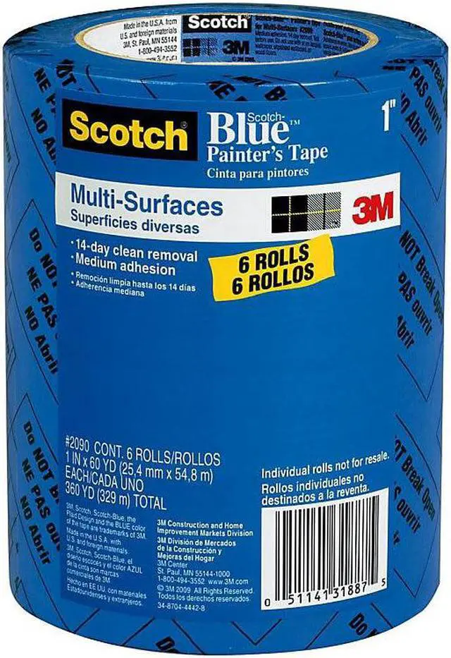 Alt view image 5 of 20 - 3M-Commercial Tape Div 209024EVP Painters Masking Tape, 1 in. x 60 yards