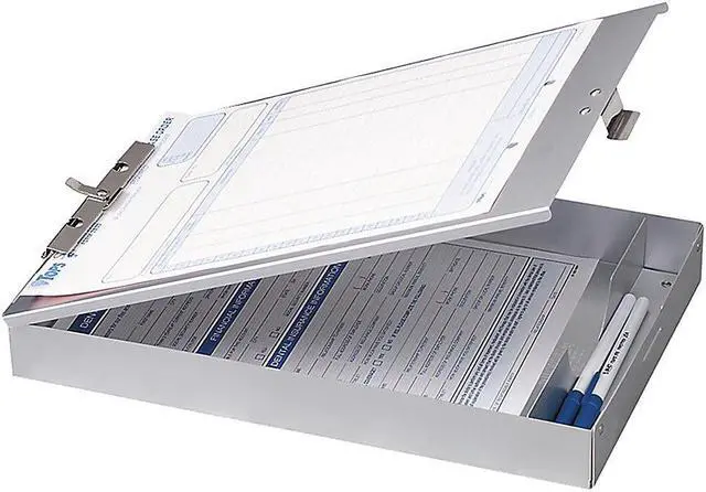 Alt view image 3 of 14 - Officemate Storage Clipboard 1-1/2" Deep Steel Clip 9"x13" AM 83200