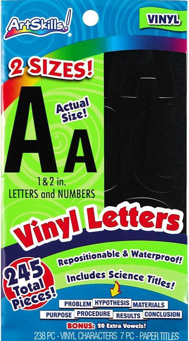 Poster and Bulletin Board Vinyl Letters and Numbers, Black, 1 Poster and Bulletin Board Vinyl Letters and Numbers, Black, 1