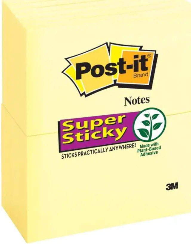 Alt view image 5 of 20 - Post-It Notes Super Sti Pad,Post-It 3x5 12,Cayw 65512SSCY