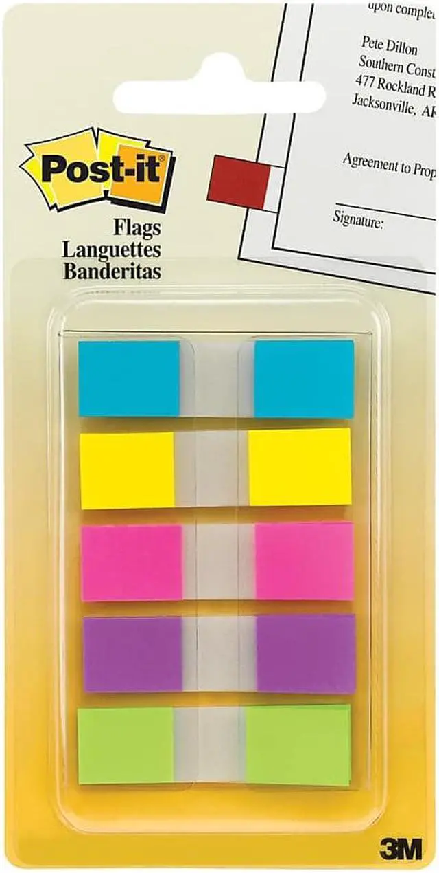 Alt view image 8 of 20 - 3M 6835CB Small Flags Five Bright Colors Five Dispensers of 20 Flags per Color