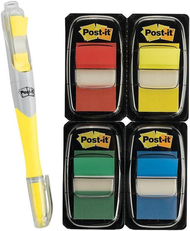 Alt view image 9 of 20 - Post-it Page Flag Value Pack Assorted 200 1" Flags + Highlighter with 50 1/2"