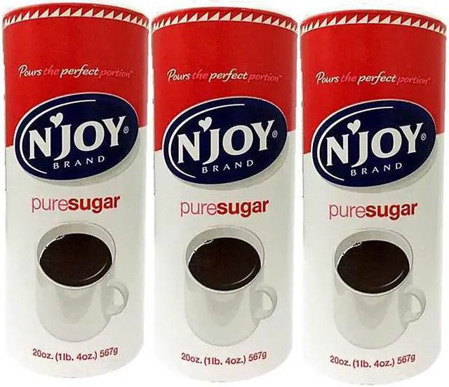 Main image of Sweetener Packets, N'Joy Sugar, 20 Oz, Pack Of 3 Canisters
