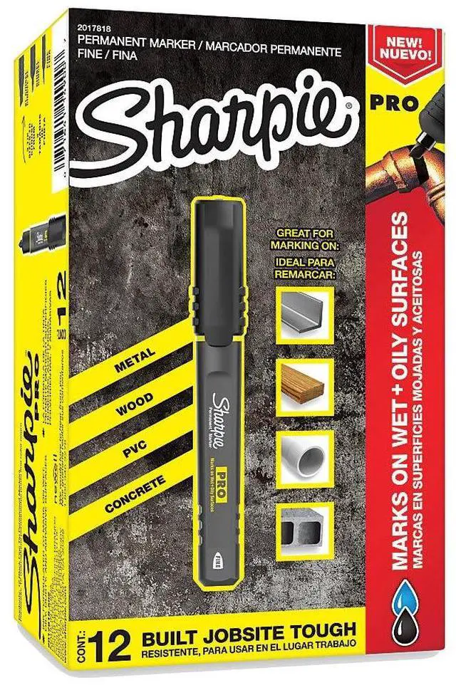 Alt view image 3 of 15 - Pro Permanent Marker, Fine Bullet Tip, Black, Dozen 2017818