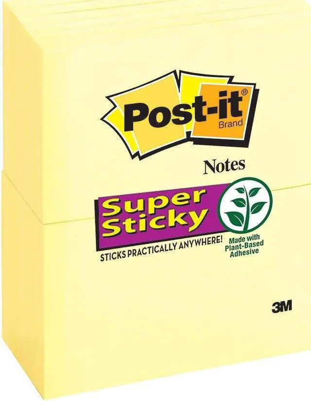 Alt view image 12 of 20 - Post-It Notes Super Sti Pad,Post-It 3x5 12,Cayw 65512SSCY
