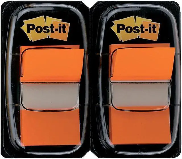 Alt view image 3 of 20 - 3M 680OE2 Standard Tape Flags in Dispenser Orange 100 Flags per Dispenser