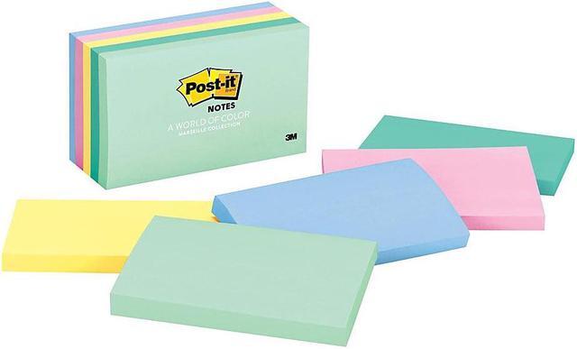 Alt view image 4 of 15 - 3M 655AST 3 x 5  Five Pastel Colors  Five 100-Sheet Pads Pack