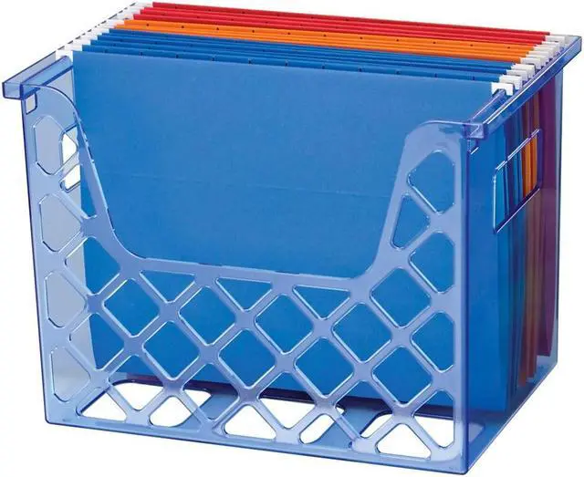 Alt view image 4 of 7 - OfficeMate Blue Glacier Holder Transparent Blue (23221) 116388