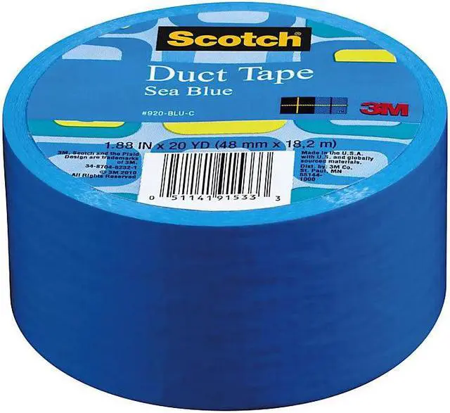 Alt view image 6 of 20 - 3m 20 Yards Sea Blue Duct Tape  920-BLU-C