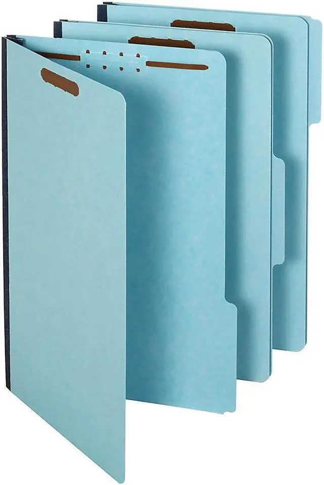Alt view image 4 of 7 - Pendaflex File Folders 1"Exp 1/3 Cut Tab 2 Fastnrs Lgl 25/BX BE 616F213BLU