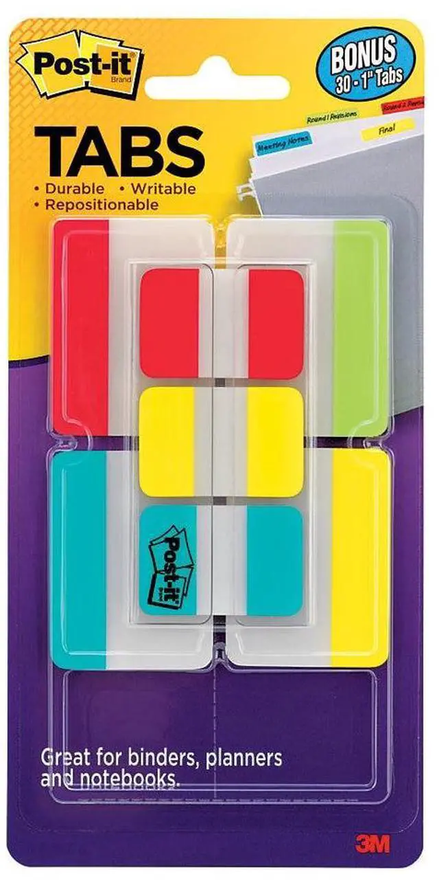 Alt view image 2 of 8 - Post-It 686-VAD2 Tabs Value Pack, 1 in. and 2 in. , Assorted, 114-PK