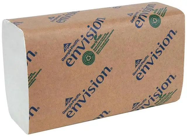 Alt view image 7 of 18 - GEORGIA-PACIFIC 20904 Envision White Paper Towels, Single Fold,  16 Pack, 250