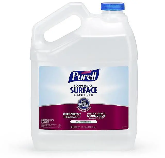 Alt view image 9 of 16 - PURELL Foodservice Surface Sanitizer Fragrance Free 1 gal Bottle 434104EA