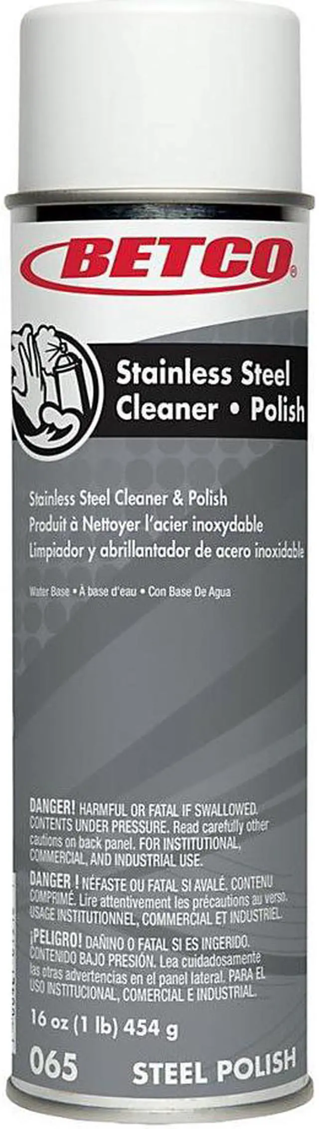 Main image of Betco Aerosol Stainless Steel Cleaner And Polish, 17 Oz, Pack Of 12