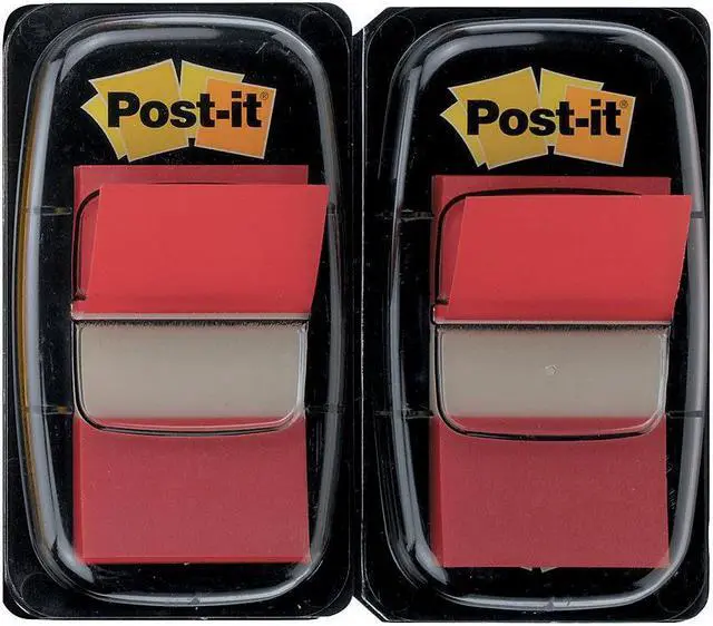 Alt view image 5 of 20 - 3M 680RD2 Standard Tape Flags in Dispenser  Red  100 Flags per Dispenser