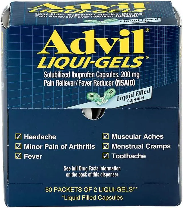Alt view image 5 of 6 - Acme United Corporation ACM016902 Advil Liqui-Gels- Single Dose Med Pack- 2-PK