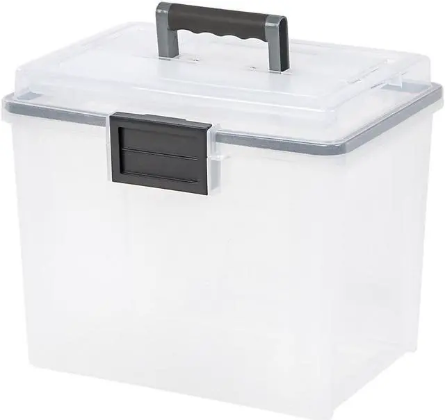 Alt view image 8 of 20 - IRIS USA, Inc Weather Tight Portable File Box 19Qt 11.5x10.4"x13.8" CL 110350