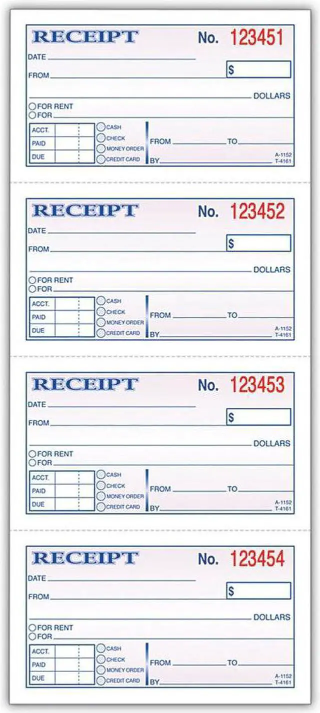 Main image of Adams Receipt Book 2.75"L x 4.75"W 200 Sets/Book (DC1152) 195982