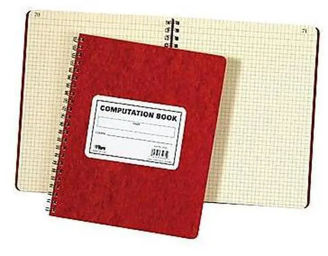 Alt view image 9 of 16 - Tops Computation Notebk 4x4 Quad 76 Shts 11-3/4"x9-1/2" Red Cover 35061