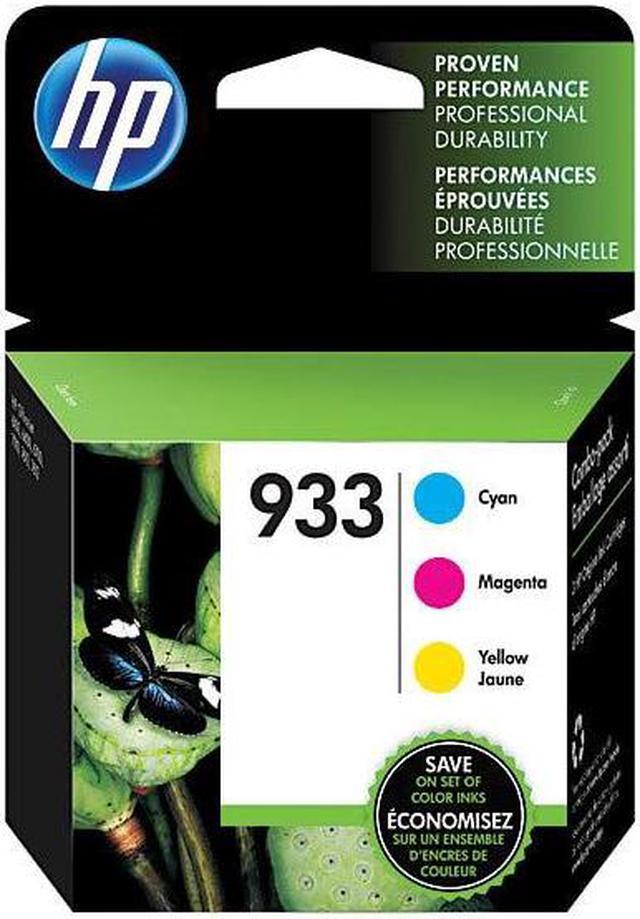 Alt view image 2 of 18 - HP 933 3-pack Cyan/Magenta/Yellow Original Ink Cartridges, Per cartridge: ~330