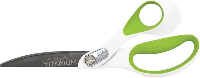 Alt view image 2 of 6 - Carbo Titanium Bonded Scissors, 9" Long, Bent Handle, White/Green ACM16445