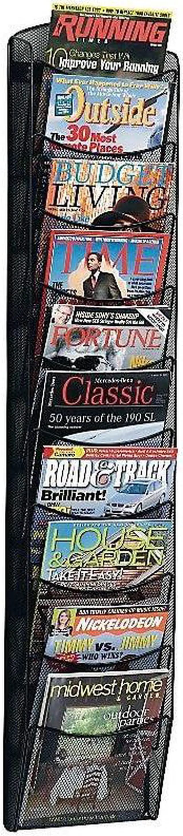 Alt view image 6 of 16 - Safco Rack,Magazine 10 Pkt,Bk 5579BL