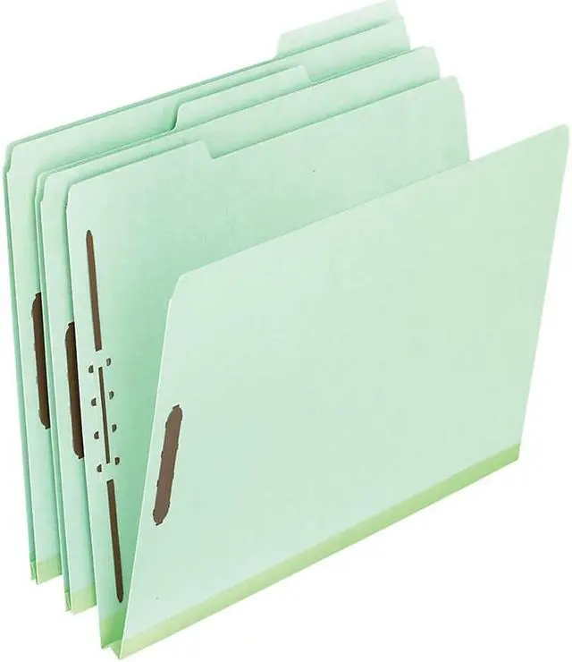 Alt view image 5 of 6 - Tops Pendaflex 17186 Pressboard Folders with two 2   Cap Fasteners  Legal  Green  25/bx