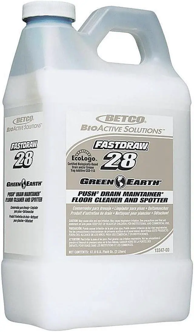 Main image of Betco Green Earth Push Drain Maintainer, Floor Cleaner And Carpet Spotter, 2 Liter, 1 bottle