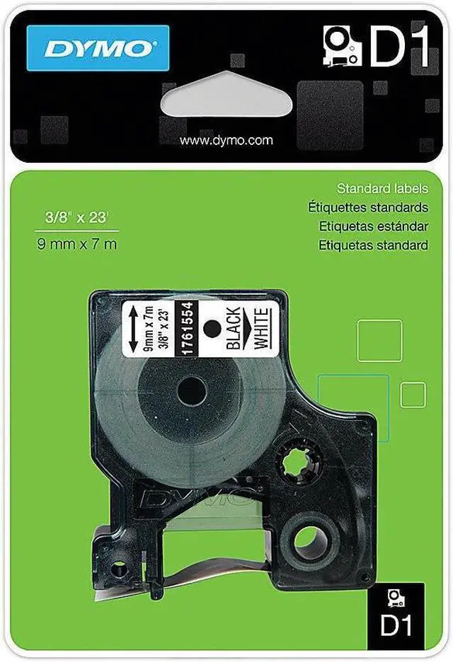Alt view image 6 of 9 - Dymo Standard D1 3/8"x23' Label, Red Print, Blue Tape