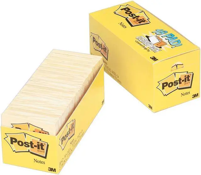 Alt view image 13 of 20 - 3M 65418CP Cabinet Pack  3 x 3  Canary Yellow  18 90-Sheet Pads Pack