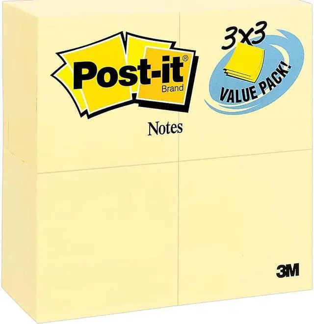 Alt view image 6 of 17 - 3M Company MMM65424VAD Post-It Notes Value Pack 3 X 3 Canary Yellow 24 Pads