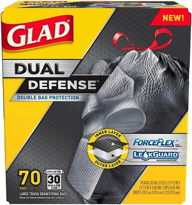 Alt view image 5 of 12 - Glad ForceFlex Trash Bag 70 EA/BX