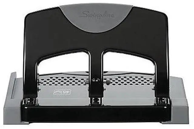 Alt view image 8 of 20 - Swingline 45-Sheet SmartTouch Three-Hole Punch 9/32" Holes Black/Gray 74136