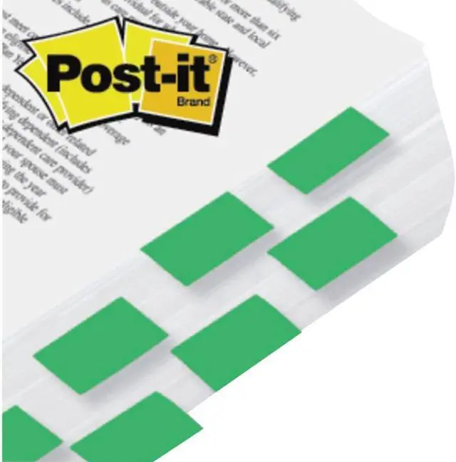 Alt view image 6 of 16 - Post-it Marking Page Flags in Dispensers Green 50 Flags/Dispenser 12 Dispensers