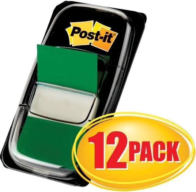 Alt view image 7 of 16 - Post-it Marking Page Flags in Dispensers Green 50 Flags/Dispenser 12 Dispensers